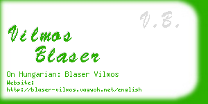 vilmos blaser business card